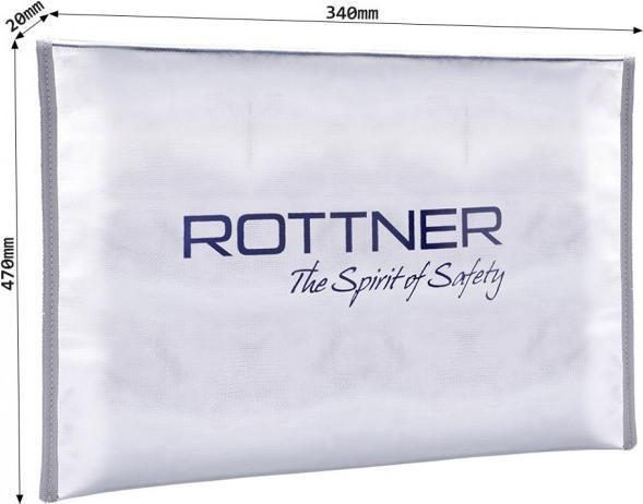 Actual product image Rottner feuerfeste Dokumententasche Fire Proof Bag DIN A3 (A3, 1 x)