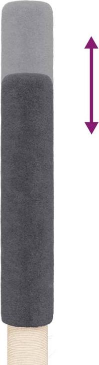 Actual product image VidaXL Kratzbaum Deckenhoch Dunkelgrau 258,5-284,5cm Katzenbaum Kletterbaum (284.50 cm, Dark grey)