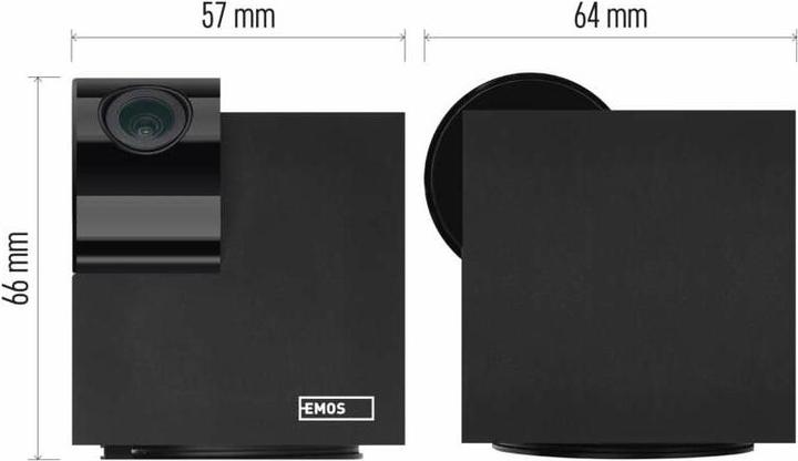 Actual product image Emos GoSmart IP-110 CUBE rotating surveillance camera with WiFi (2304 x 1296 Pixels)