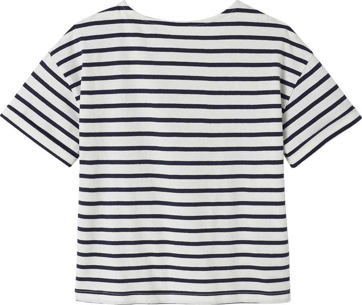 Actual product image Vertbaudet Girls' striped T-shirt with recycled cotton (92)