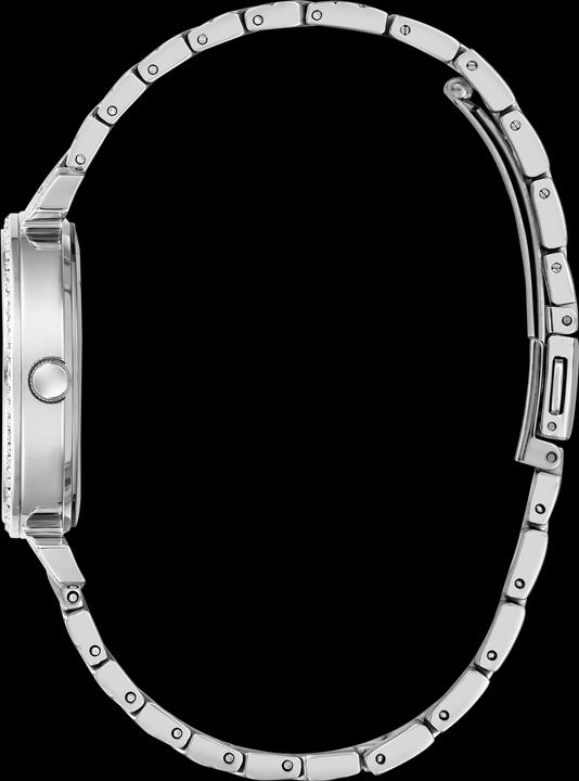 Produktbild Guess P SLV CS W/ CRYS / SUN SLV GLITZ DL / P SLV BRCT W/ CRYS Armbanduhr (Uhr mit Schmuckstein, 32 mm)
