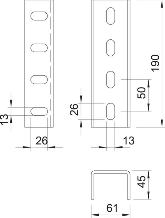 Produktbild OBO Bettermann U-Stiel-Verbinder VUS 7 FT (U/UTP, CAT7, 115.90 m)