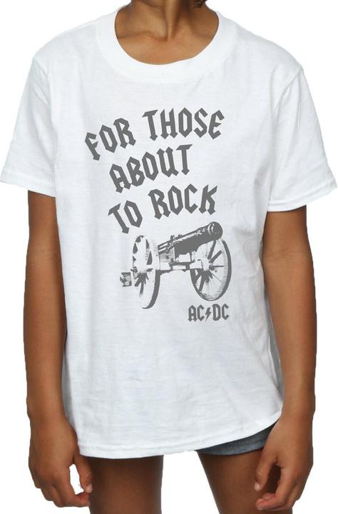 Actual product image AC/DC Girls For Those About To Rock Cannon Cotton T-Shirt (140, 146)