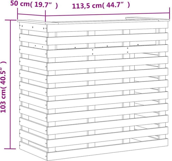 Productafbeelding VidaXL Tuinbar Douglasspar (113,5 x 50 x 103 cm)