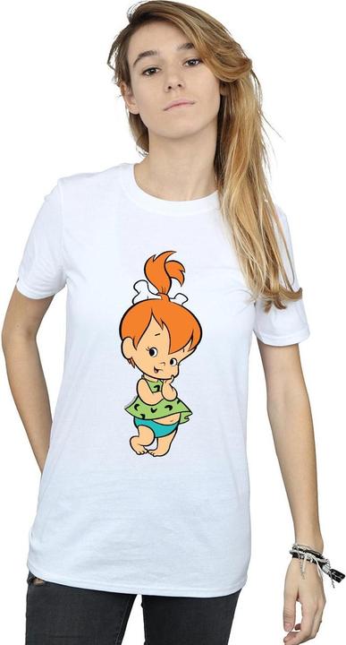 Actual product image The Flintstones Womens/Ladies Pebbles Flintstone Cotton Boyfriend T-Shirt (XXL)