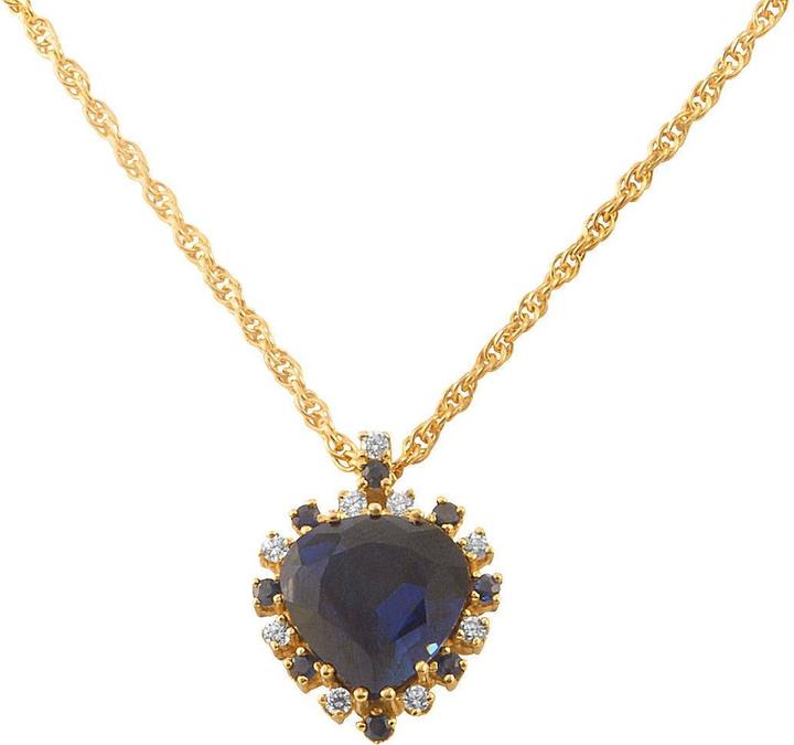 Produktbild Ursula Christ Herzanhänger mit Kette Silber/Goldplattiert (Silber 925, - mit einer hochwertigen Goldauflage)