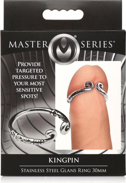 Actual product image Master Series XR Brands - Stainless Steel Glans Ring - Silver (2.40 cm)