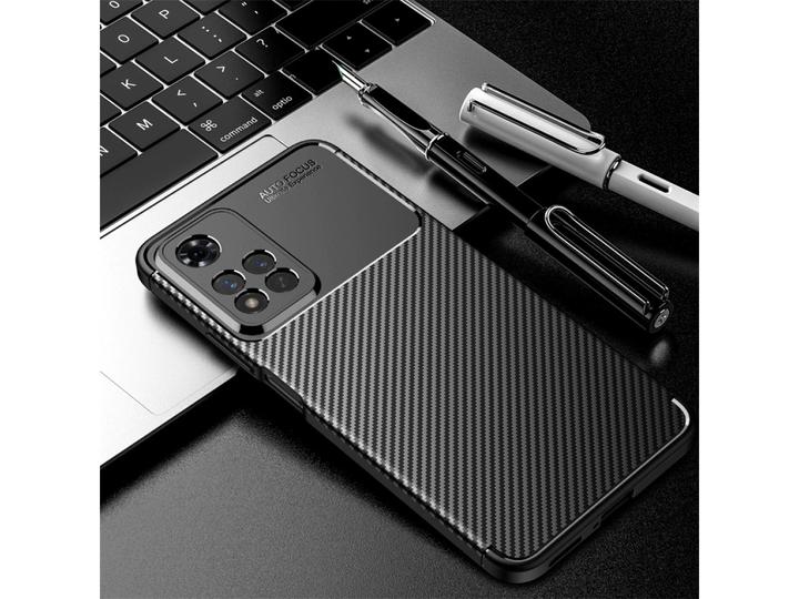 Produktbild Screenguard Xiaomi Redmi Note 11S Hülle Carbon Design TPU Case (Xiaomi Redmi Note 11S)