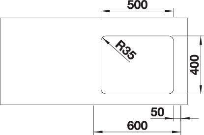 Produktbild Blanco Etagon 500-U (Unterbauspüle, 44 cm, 54 cm)