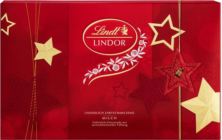 Produktbild Lindt Lindor Milch Geschenkbox Stern Edition Weihnachten (280 g)