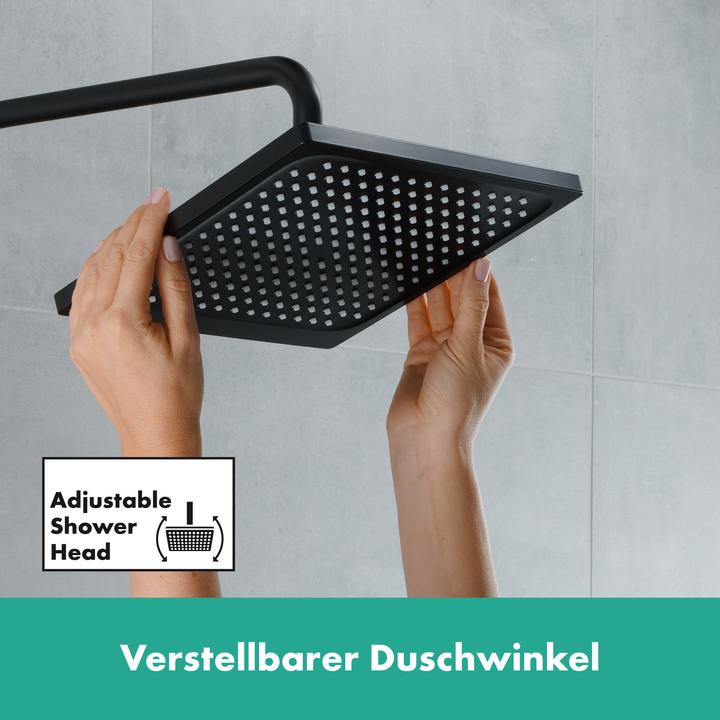 Actual product image hansgrohe HG Showerpipe Vernis Shape 240 1 jet EcoSm m Thermostat mattschwarz
