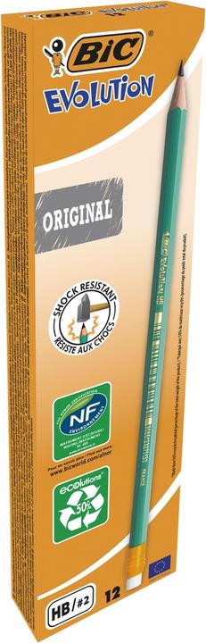 Bic Ecolutions 650/655 pencil with eraser (2 mm, HB, 12 x)