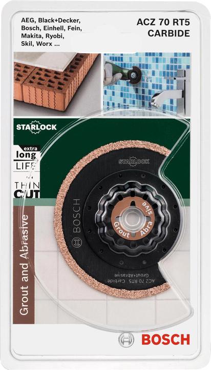 Actual product image Bosch Professional Zubehör Starlock Carbide-RIFF narrow-cut segment saw blade ACZ 70 RT5, 70 mm