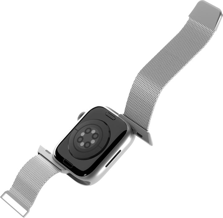 Immagine prodotto Puro Fascia magnetica milanese - Pasek ze stali nierdzewnej do Apple Watch 38/40/41 mm (srebrny) (38 mm, 40 mm, 41 mm, Acciaio inossidabile, Apple Watch Series 1, Apple Watch Series 2, Apple Watch Series 3, Apple Watch Serie 4, Apple Watch Serie 5, Apple Watch Serie 6, Apple Watch Series 7, Apple Watch Series 8, Apple Watch Series 9, Apple Watch SE)