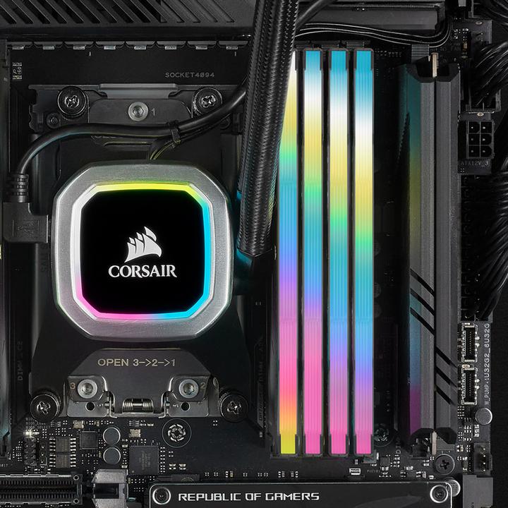 Actual product image Corsair Vengeance RGB Pro SL (4 x 8GB, 3600 MHz, DDR4-RAM, DIMM)