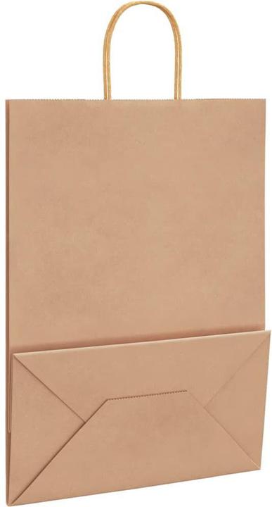 Actual product image VidaXL Kraft paper bags 250 pcs. with handle brown 32x17x44 cm paper bag (Gift bag, 250 x)