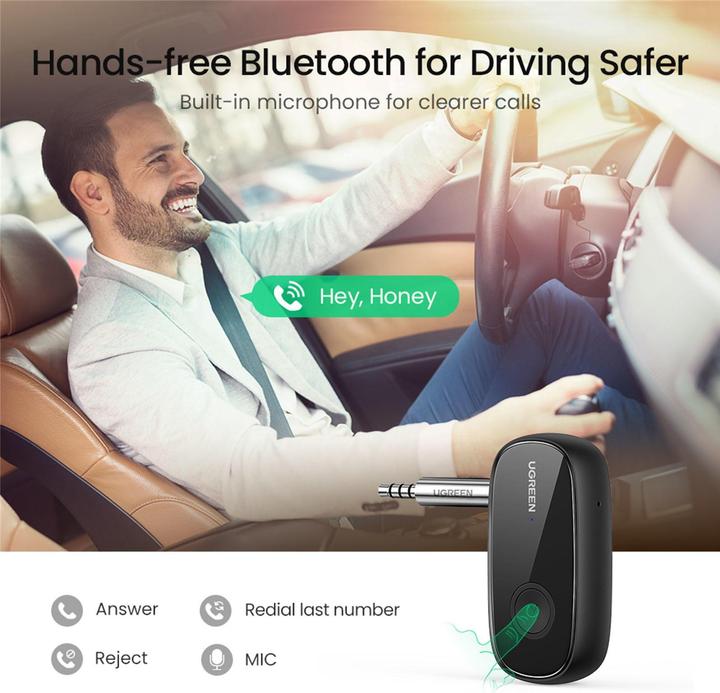 Actual product image Ugreen Bluetooth 5.0 Aux Car Adapter (Receiver)
