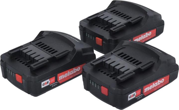 Actual product image Metabo Battery set 3x Li-Power battery pack 18 V 2.0 Ah CAS Li-Ion battery ( 3x 625596000 ) with charge (18 V)