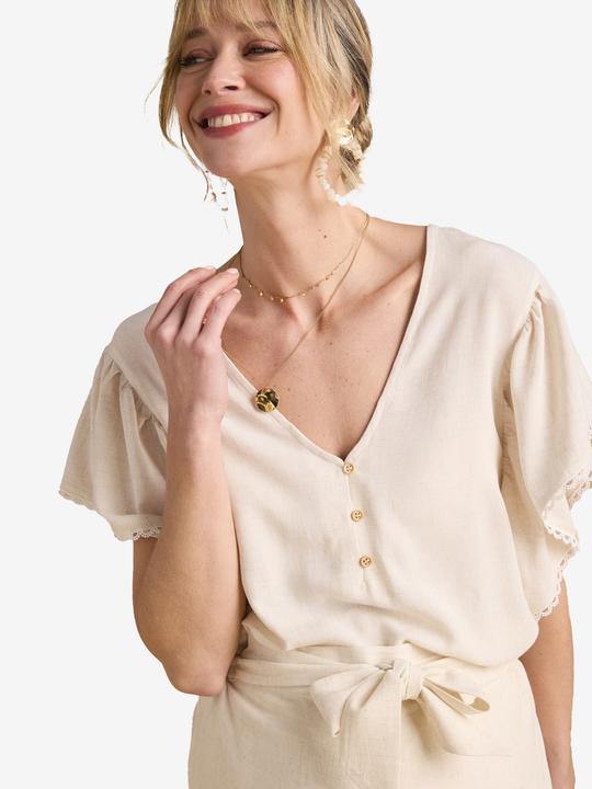 Image du produit Envie de Fraise Bluse mit Leinen für Schwangerschaft und Stillzeit
