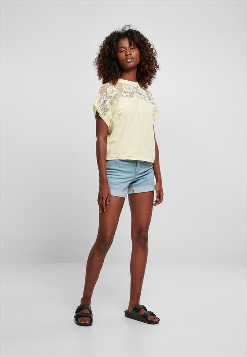 Actual product image Urban Classics Ladies Short Oversized Lace Tee - 12492 (XL)