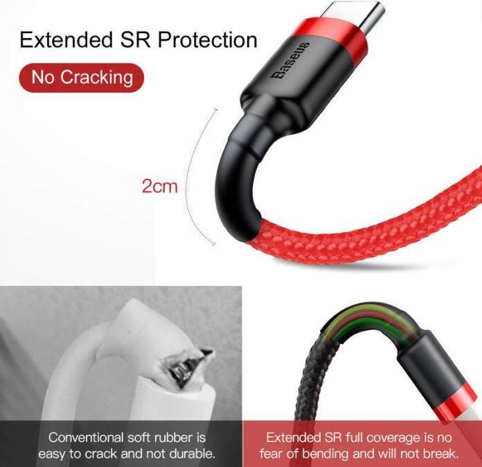 Actual product image Baseus USB C – USB A (2 m, USB 2.0)