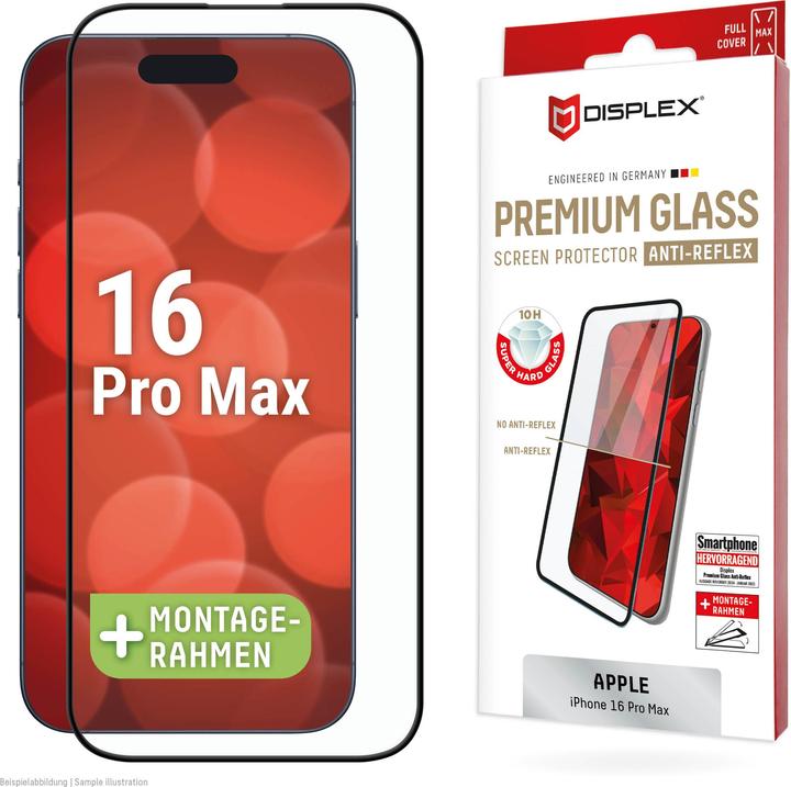 Immagine prodotto Displex Premium Glass, Full Cover Anti-Reflex Panzerglas (1 Pezzo/i, Apple iPhone 16 Pro Max)