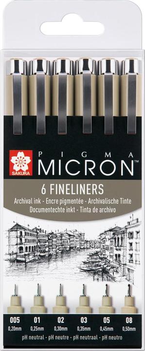 Actual product image Sakura Pigma Micron (Black, 6 x)