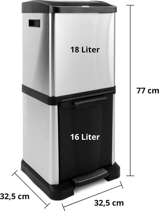 Image du produit Karat Mülleimer mit 2 Kammern (34 l)
