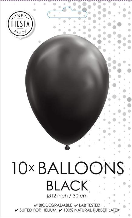 Produktbild Globos Europe Luftballons Schwarz 30cm, 10 Stk. (10 x)