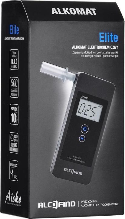 Actual product image Hi-tech medical ALCOFIND ELITE breathalyser Black Platinum electrochemical sensor Built-in display