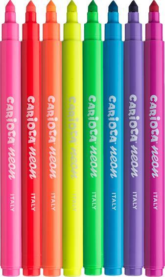 Actual product image Carioca Neon fibre-tip pens (Neon colours, 8 x)