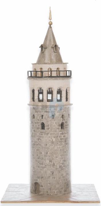 Image du produit Block Cuit. Kit maquette 3D en céramique - Tour de Galata - Istanbul (36 x 75 x 28 cm)