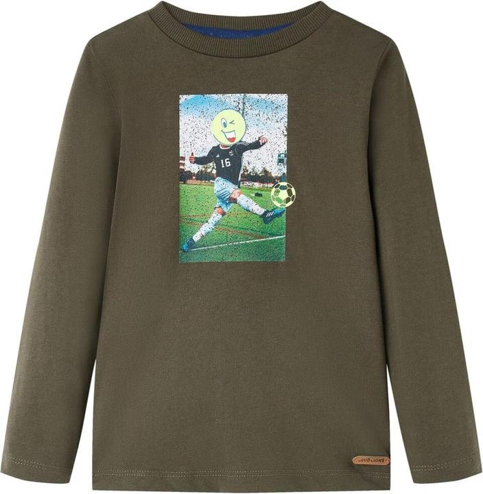 Actual product image VidaXL Children's long-sleeved shirt khaki 92,Material: 100 % cotton,Colour (92)