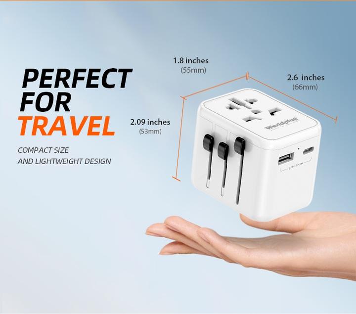 Actual product image Worldplug Multiplug adapter
