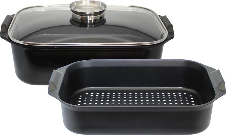 Immagine prodotto ELO Cocotte Duo Vital 7 l 40x26x11 cm con inserto vapeur (Pirofila + casseruola, Alluminio pressofuso)