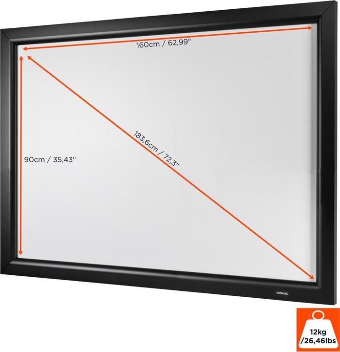 Produktbild Celexon HomeCinema Frame, Rahmenleinwand,16:9, 160 x 90 (72.44", 16:9)