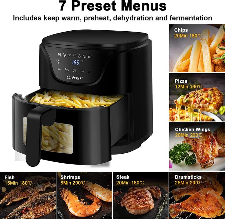 Actual product image Llivekit Hot Air Deep Fryer 5 L