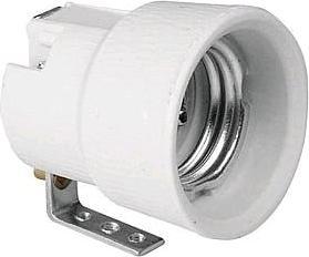 Image du produit Electroplast Douille en porcelaine E27 avec équerre métallique