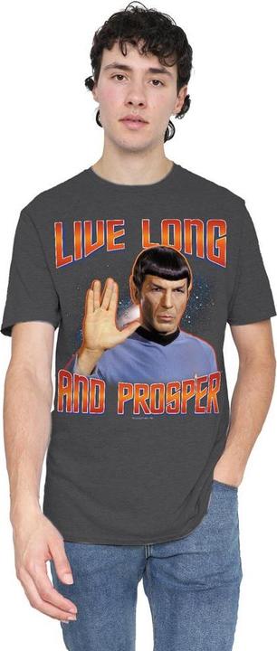 Actual product image Star Trek: The Original Series Unisex Adult Live Long and Prosper Spock T-Shirt (M)