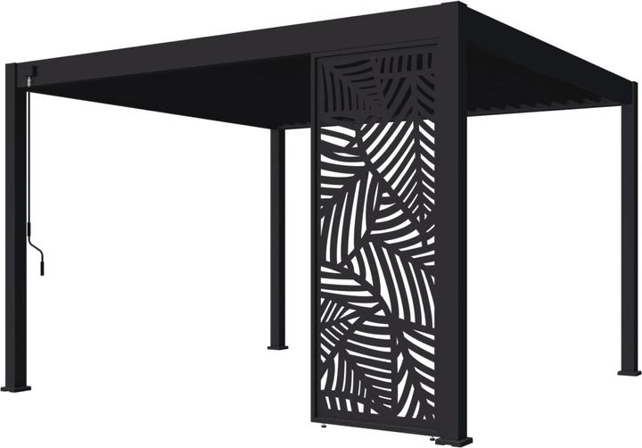 Actual product image Weide Side wall panel 93cm anthracite floral design for Deluxe Plus pergola (6 cm, 93 cm)