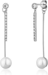 JVD - Stylish silver earrings 2 in 1 with zircons SVLE1585XD2P100