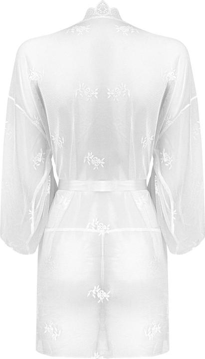 Image du produit Christine Le Duc Ensemble kimono en dentelle fleur - blanc (S/M)