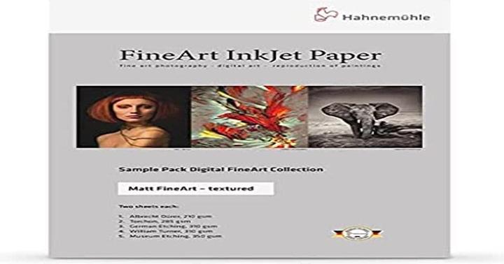 Image du produit Hahnemühle Digital FineArt A 4 Testpack mat, texturé (350 g/m², A4, 14 x)