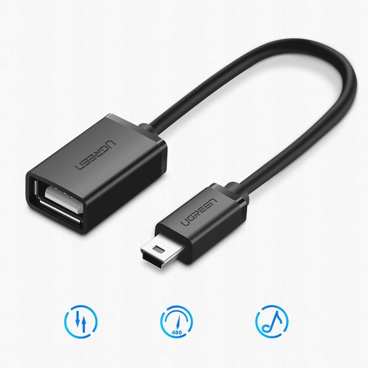 Actual product image Ugreen OTG mini USB adapter US249 (black) (0.10 m, USB 2.0)