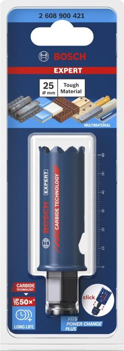 Immagine prodotto Bosch Professional Zubehör Sega a tazza EXPERT per materiali duri, 25 x 60 mm (2,5 centimetri)