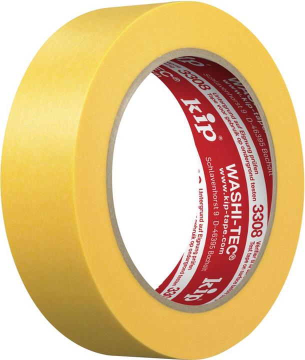 Image du produit Kip 30mm x 50m WASHITEC® PREMIUM PLUS jaune Goldkrepp®3308-30 (30 mm)