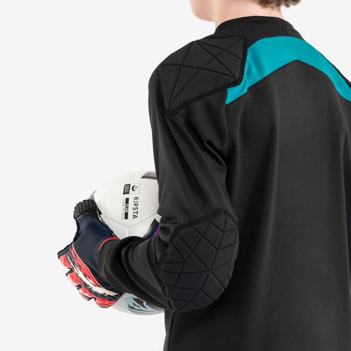 Immagine prodotto Kipsta Maglia da portiere di calcio per bambini - F100 nero (6, 7, 8)