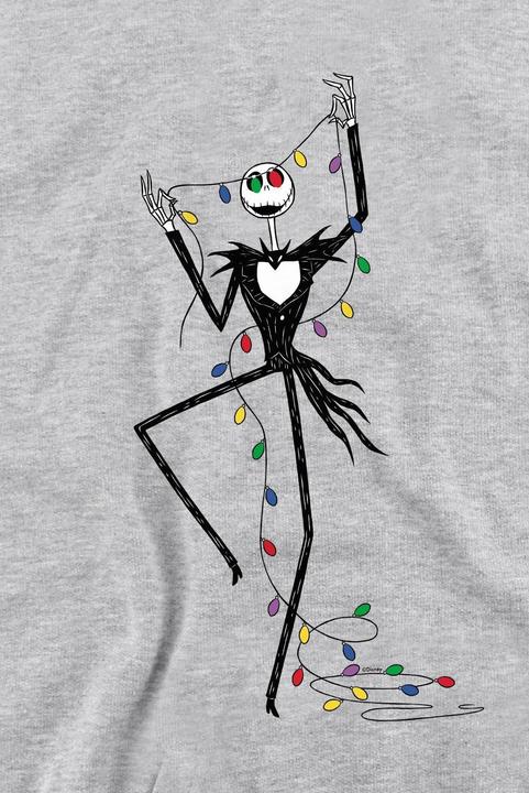 Actual product image The Nightmare Before Christmas Unisex Adult Jack Fairy Lights Sweatshirt (M)