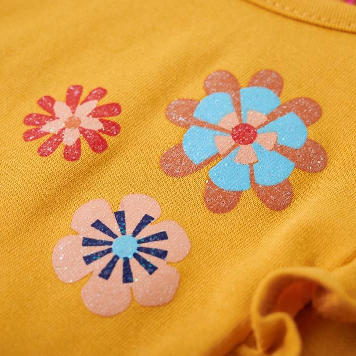 Image du produit VidaXL T-shirt manches longues enfant ocre foncé 116,Matériau : 95 (116)