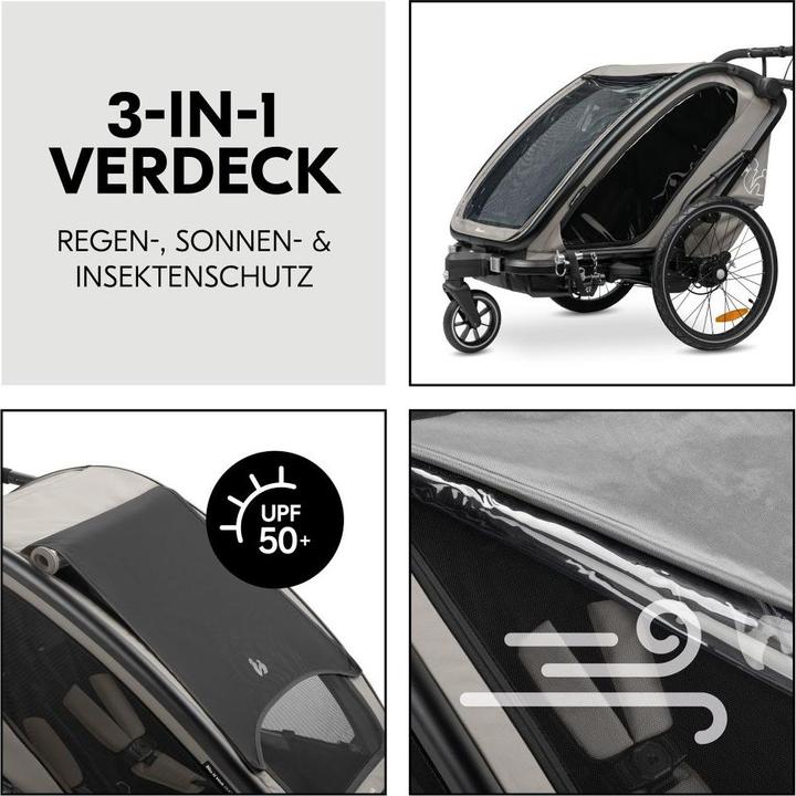 Produktbild Hauck 3in1 Fahrradanhänger Bike N Walk Duo für